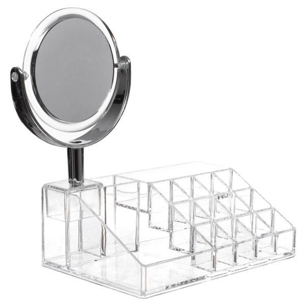 Organizador Com Espelho Duplo Porta Maquiagem Em Acrílico - 4