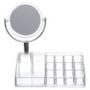 Ver imagem 3 de Organizador Com Espelho Duplo Porta Maquiagem Em Acrílico