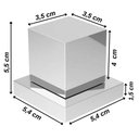 Ver imagem 3 de Kit 4 Acabamento Registro Quadrado 1/2 3/4 Padrão Deca Luxo