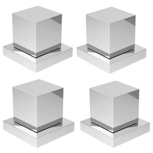 Kit 4 Acabamento Registro Quadrado 1/2 3/4 Padrão Deca Luxo