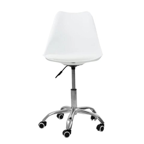 Cadeira de Escritório Secretária Fox Base Giratória Branca F032