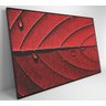 QUADRO FOLHA VERMELHA - 60x40 cm - Vidro Impresso - 3