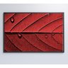 QUADRO FOLHA VERMELHA - 60x40 cm - Vidro Impresso - 5