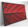 QUADRO FOLHA VERMELHA - 60x40 cm - Vidro Impresso - 2