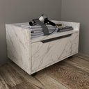 Ver imagem 2 de Gabinete Banheiro 60cm com 1 Gaveta e Rodízios Multimóveis CR10124 Mármore Branco
