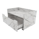 Ver imagem 4 de Gabinete Banheiro 60cm com 1 Gaveta e Rodízios Multimóveis CR10124 Mármore Branco