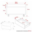 Ver imagem 3 de Gabinete Banheiro 60cm com 1 Gaveta e Rodízios Multimóveis CR10124 Mármore Branco