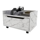 Ver imagem 1 de Gabinete Banheiro 60cm com 1 Gaveta e Rodízios Multimóveis CR10124 Mármore Branco