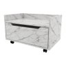 Gabinete Banheiro 60cm com 1 Gaveta e Rodízios Multimóveis CR10124 Mármore Branco - 5