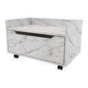 Ver imagem 5 de Gabinete Banheiro 60cm com 1 Gaveta e Rodízios Multimóveis CR10124 Mármore Branco