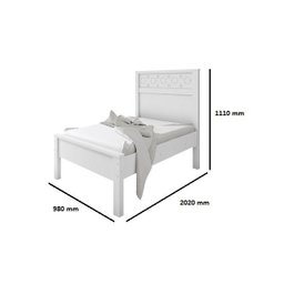 Cama Solteiro Las Vegas Geval Branco 111x98x202 - 3
