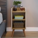 Ver imagem 2 de Mesa de Cabeceira Criado Quarto Escritório Max Retro - Fendi e Hanover