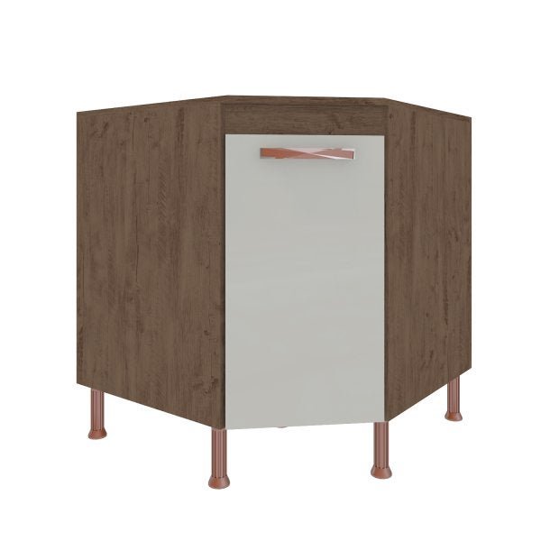 Balcão de Cozinha 1 Porta Marie Indekes Off White/Noce 83x73x53