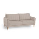 Ver imagem 5 de Sofá Living Biagio Veludo 1,70m com Pés Madeira Sala Luxo:bege - Pr 185