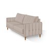 Sofá Living Biagio Veludo 1,70m com Pés Madeira Sala Luxo:bege - Pr 185 - 4