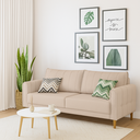 Ver imagem 1 de Sofá Living Biagio Veludo 1,70m com Pés Madeira Sala Luxo:bege - Pr 185