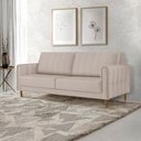 Ver imagem 6 de Sofá Living Biagio Veludo 1,70m com Pés Madeira Sala Luxo:bege - Pr 185