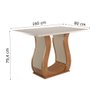Mesa de Jantar Retangular Veneto 1,60m 6 Lugares Tampo Off White (com Detalhes Bege) / Mel Viero - 2