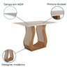 Mesa de Jantar Retangular Veneto 1,60m 6 Lugares Tampo Off White (com Detalhes Bege) / Mel Viero - 8