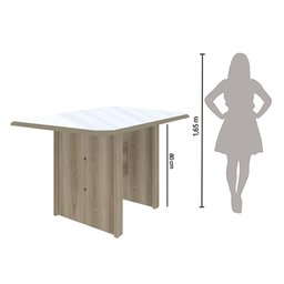 Mesa Retangular com 4 Cadeiras Castanho/off White Indekes New Charm 80x110x76 - 6