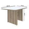Mesa Retangular com 4 Cadeiras Castanho/off White Indekes New Charm 80x110x76 - 4