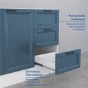 Ver imagem 5 de Balcão Planejado 2 Portas 3 Gavetas 120cm sem Tampo Soho CabeCasa MadeiraOriginals Branco/Azul