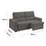 Sofá 2 Lugares Retrátil e Reclinável Suede Cinza Luizzi Napoli 1,85m - 6