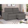 Sofá 2 Lugares Retrátil e Reclinável Suede Cinza Luizzi Napoli 1,85m - 1