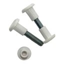 Ver imagem 1 de Parafuso União 3/16 Branco Para Móveis 50 Unidades