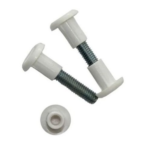 Parafuso União 3/16 Branco Para Móveis 50 Unidades