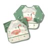 Babador Impermeável Manga Longa Blw Curta Kit 2unds Flamingo Baby Babador Blw, Babador Avental, Baba - 8