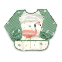 Babador Impermeável Manga Longa Blw Curta Kit 2unds Flamingo Baby Babador Blw, Babador Avental, Baba - 7