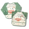 Babador Impermeável Manga Longa Blw Curta Kit 2unds Flamingo Baby Babador Blw, Babador Avental, Baba - 5