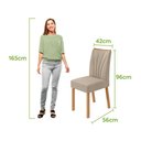 Ver imagem 6 de Conjunto Sala de Jantar Mesa Athenas 180 Tampo no Glass com 6 Cadeiras Téssera - Lopas
