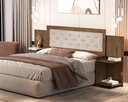 Ver imagem 1 de Cabeçeira Casal Box Áustria 100% Mdf Multimídias P/ 138/158 Cm -com Captone:castanho