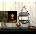 Ver imagem 4 de Espelho Decorativo Adnet Redondo 60cm com Alça Cafe