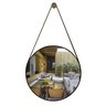 Espelho Decorativo Adnet Redondo 60cm com Alça Cafe - 1