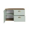 Gabinete de Banheiro 80cm 100% Mdf com 1 Porta e 2 Gavetas sem Cuba Lívia - 9