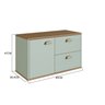 Gabinete de Banheiro 80cm 100% Mdf com 1 Porta e 2 Gavetas sem Cuba Lívia - 3