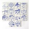 Via Sacra Azul - Cláudio Pastro 14 peças 5cm x 5cm - 1