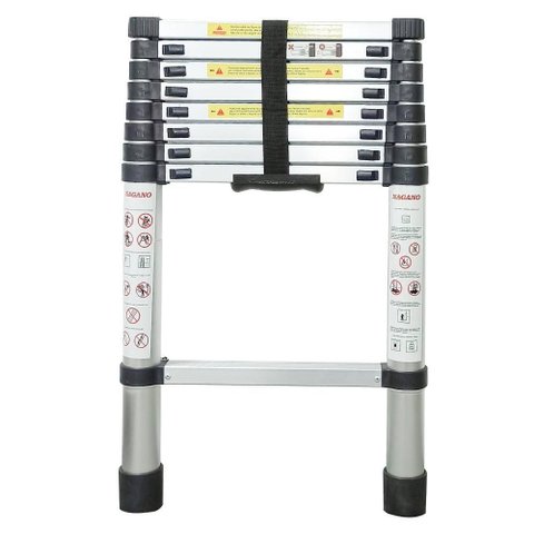 Escada Alumínio Telescópica 2.6 M 9 Degraus - Multifuncional