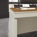 Ver imagem 4 de Mesa para Escritório com Tampo Duplo Hera - Via Nossa - Off White e Cedro