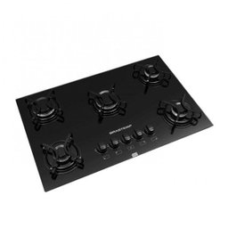 Conjunto de Cooktop 5 Bocas à Gás e Forno à Gás de Embutir 78L Brastemp 220V - 10 Conjunto de Cooktop 5 Bocas à Gás e Forno à Gás de Embutir 78L Brastemp 220V - 10