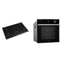 Conjunto de Cooktop 5 Bocas à Gás e Forno à Gás de Embutir 78L Brastemp 220V - 1 Conjunto de Cooktop 5 Bocas à Gás e Forno à Gás de Embutir 78L Brastemp 220V - 1