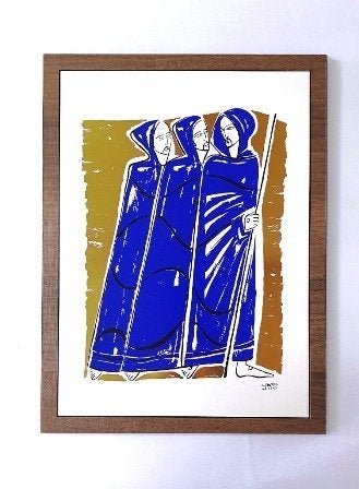 Quadro Emaús - Cláudio Pastro 37cm x 27,5cm - 1