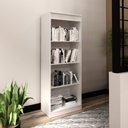 Ver imagem 3 de Armário Estante para Escritório com 4 Prateleiras Me4150 Branco Tecnomobili