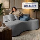 Ver imagem 6 de Sofá Veda 1,88m Xpand Tech Tecido Bouclê Cinza Claro Cama Inbox