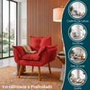 Ver imagem 6 de Kit 2 Poltronas Decorativas Reforçadas para Sala Alice para Recepção Manicure Escritório Suede