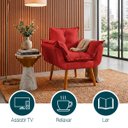 Ver imagem 5 de Kit 2 Poltronas Decorativas Reforçadas para Sala Alice para Recepção Manicure Escritório Suede