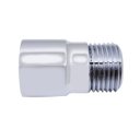 Ver imagem 3 de Extensor Aumento Prolongador Curto 4cm Cromado para Torneira e Chuveiro Rosca 1/2"